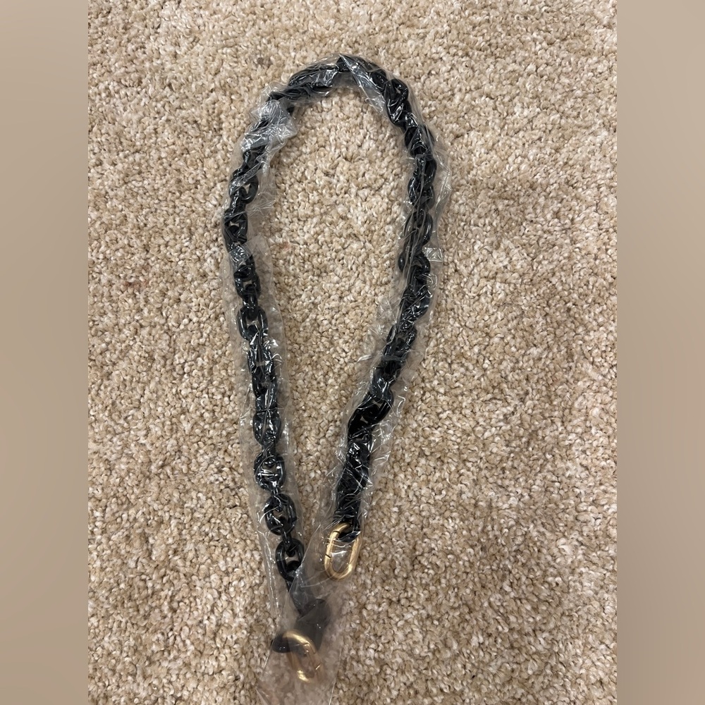Clare V. mini resin shoulder strap black NWT